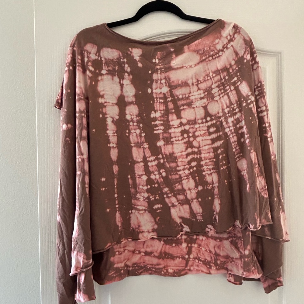 All Saints Brown Asymmetrical Long Sleeve Tunic